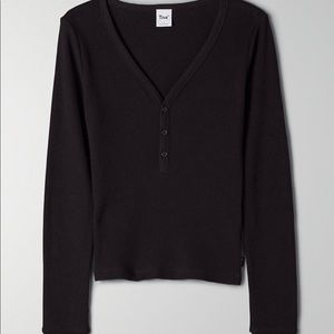 ARITZIA TNA Thermal / Henley/ Waffle Long Sleeve
